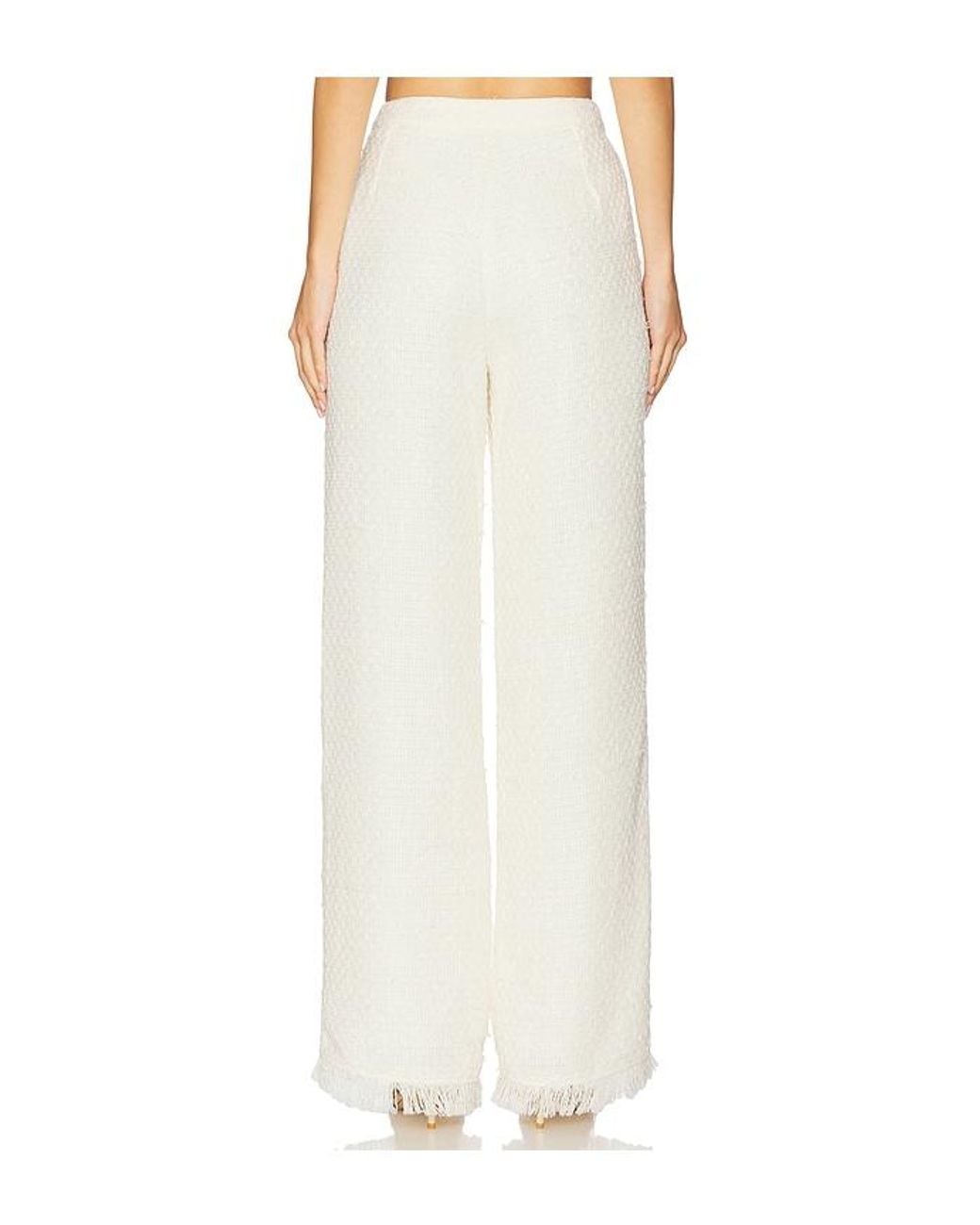 SNDY'S White Piper Suit Pant