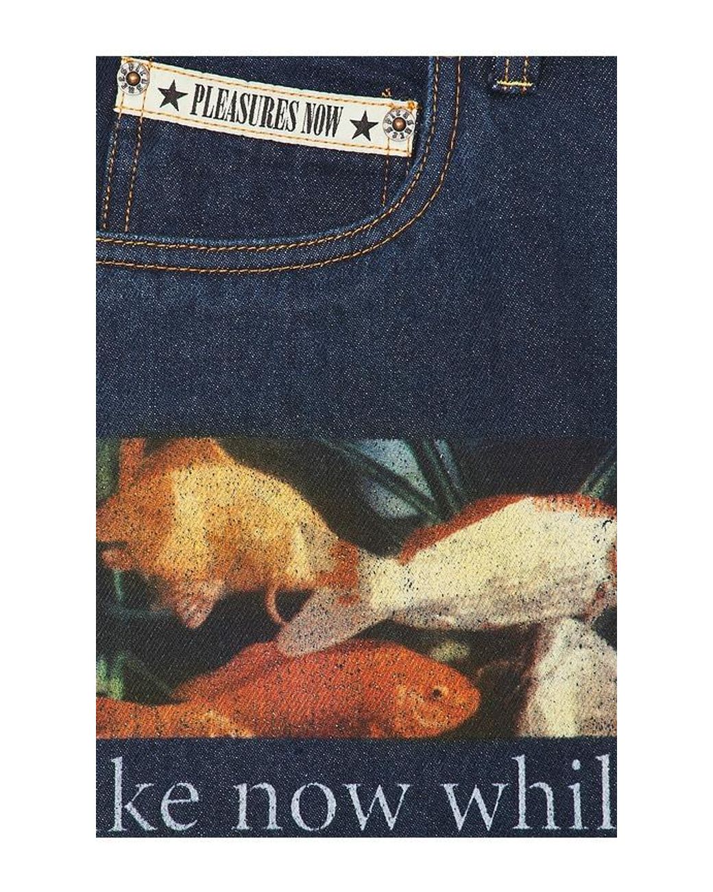 Pleasures Blue Connection Straight Leg Jeans for men