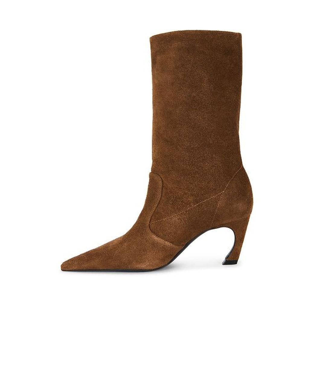 SCHUTZ SHOES Brown Lexi Mid Slouch Bootie