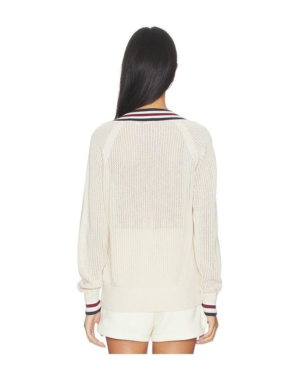 Varley White V-Pullover Maurice