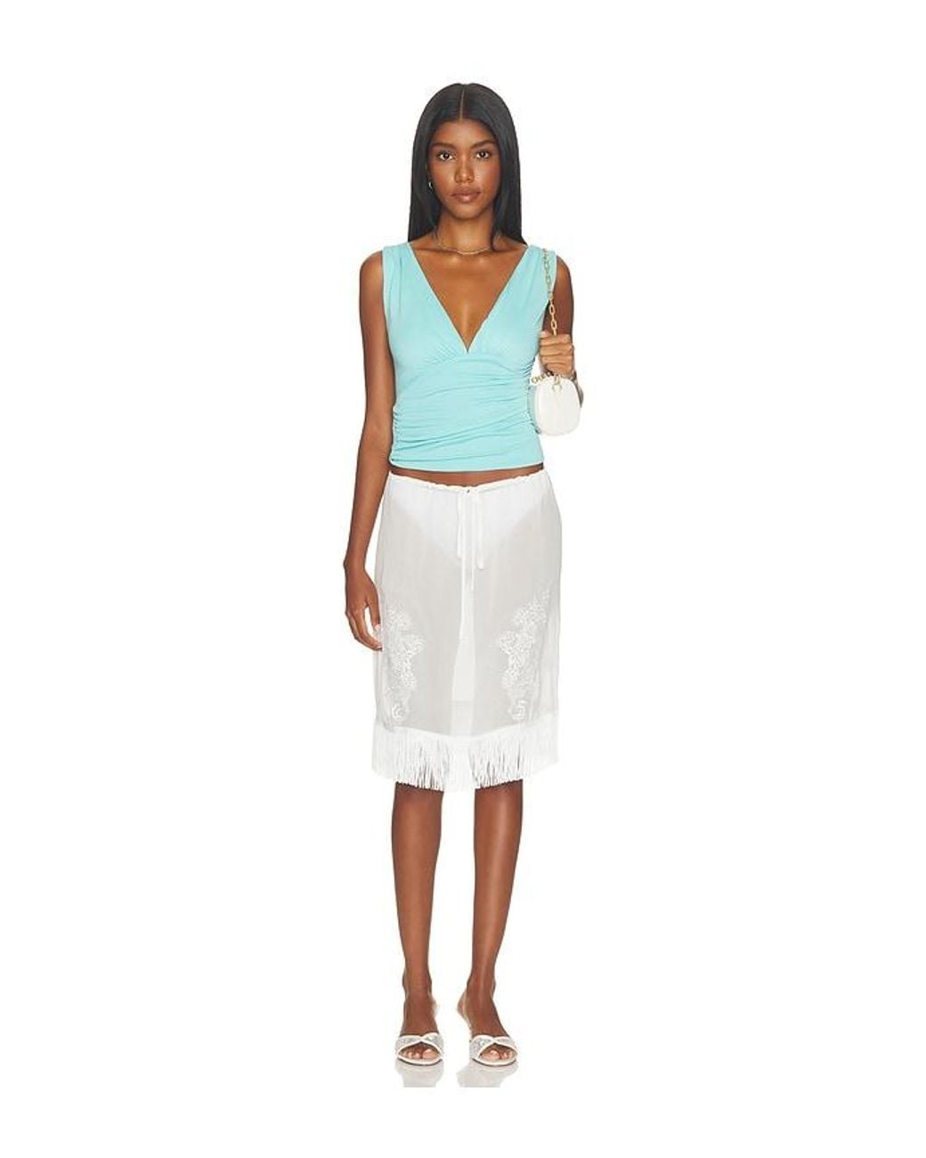 With Jean Blue Jane Top