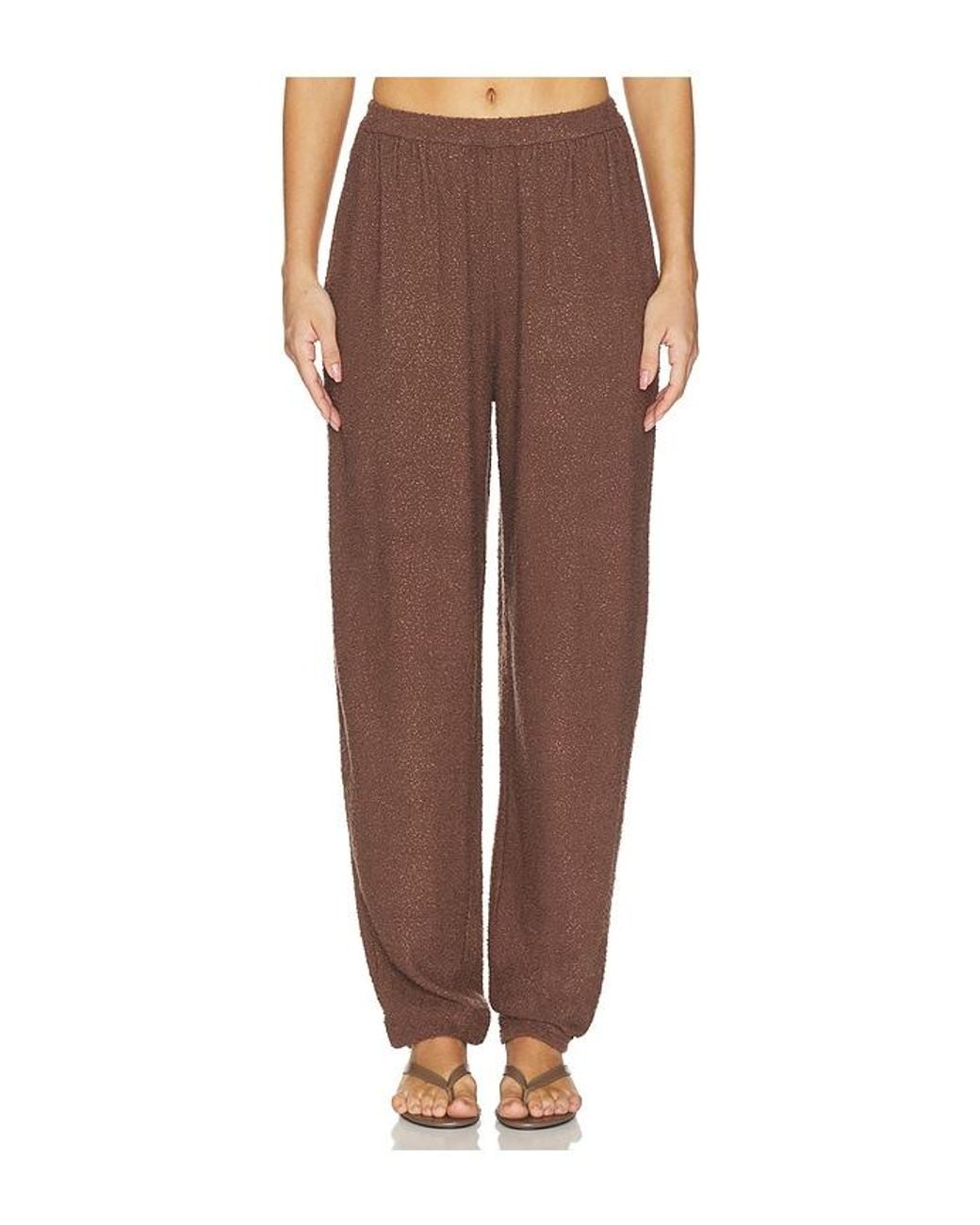 SRG Brown Samita Textured Knit Pant