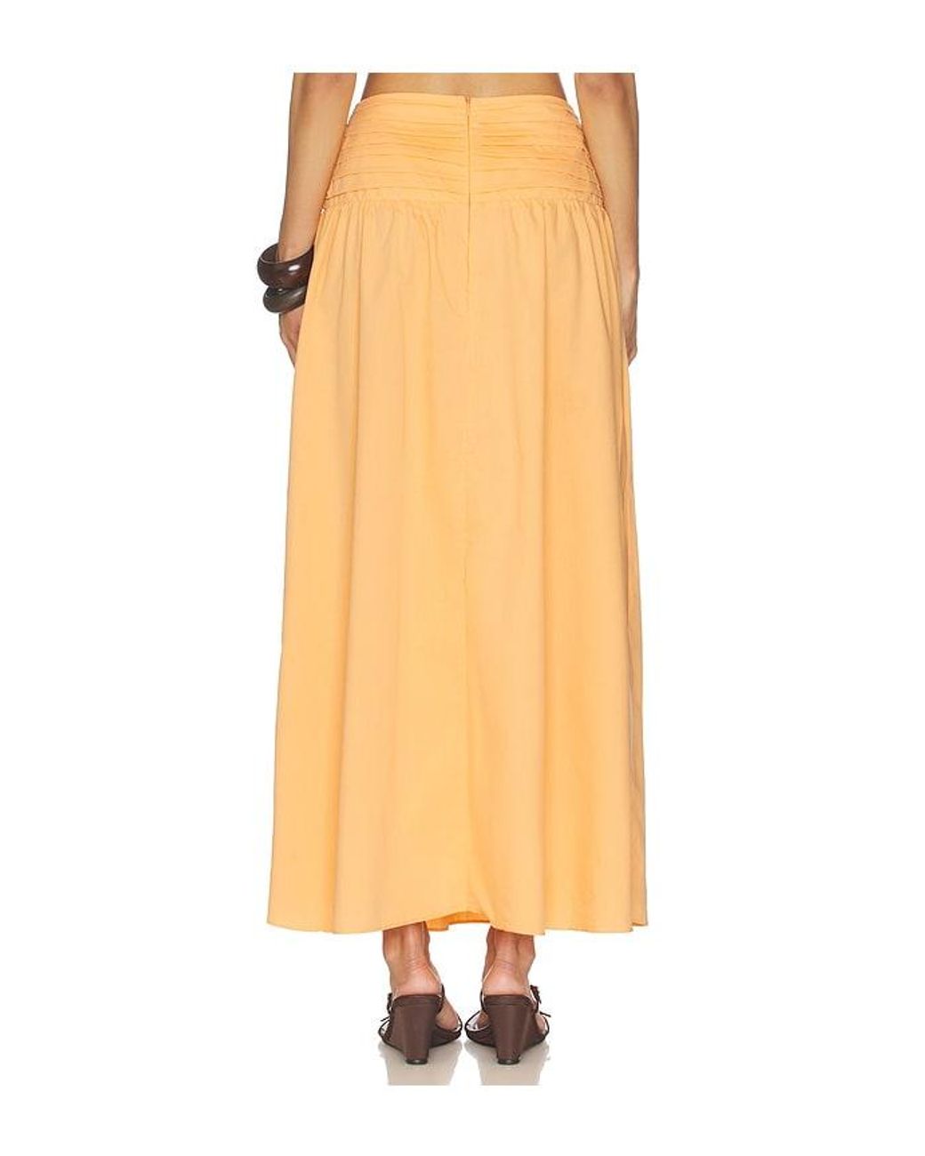Peixoto Orange Rowan Maxi Skirt