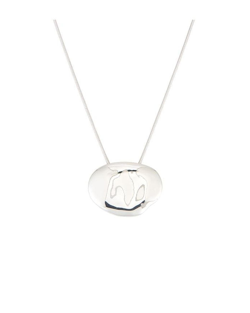 Ettika White Molten Metal Pendant Necklace