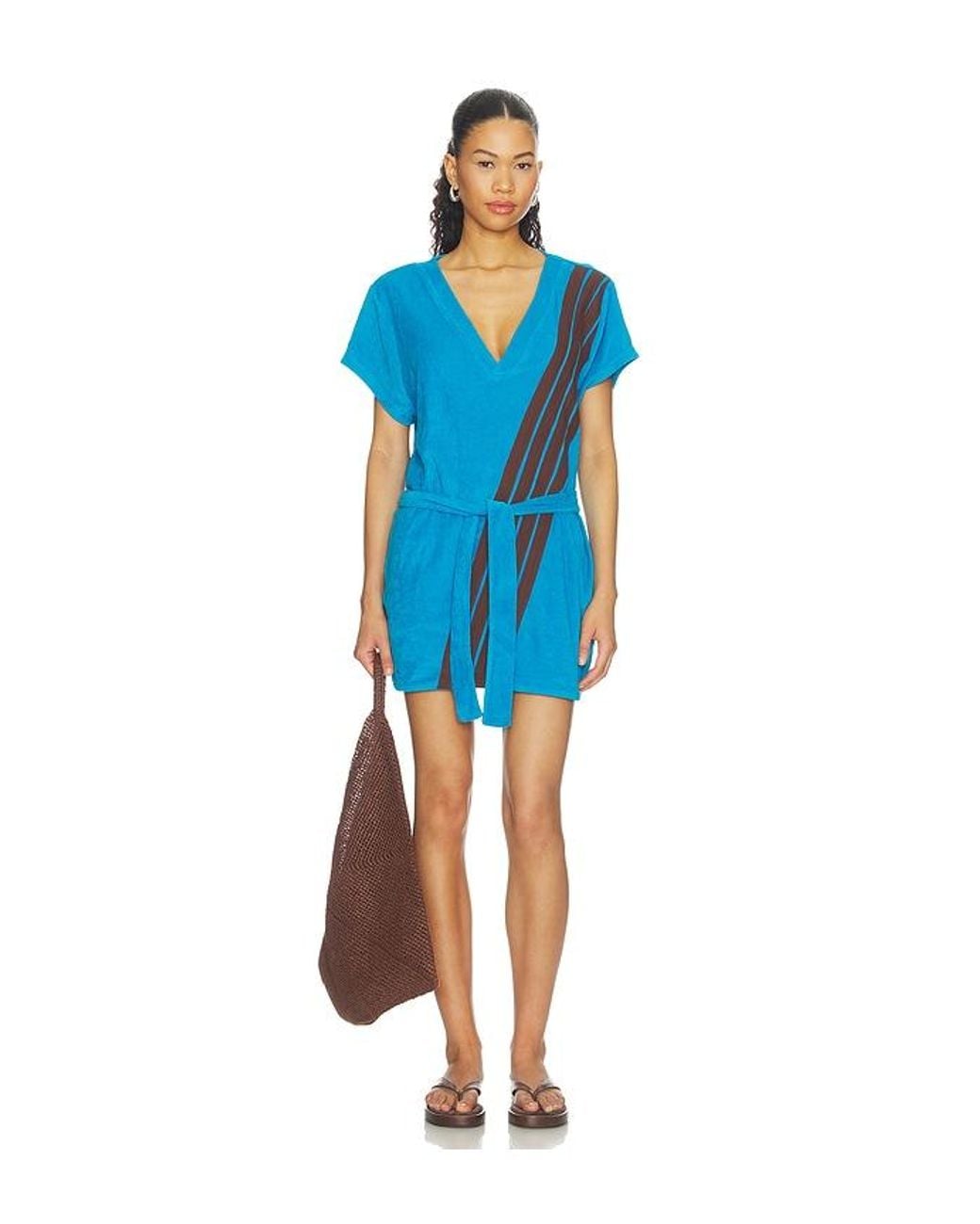 Araminta James Blue Tropiques Terry Dress
