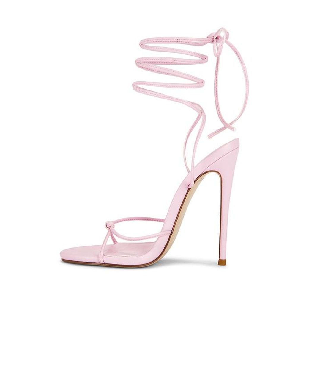 Femme LA White Athens Lace Up Heels