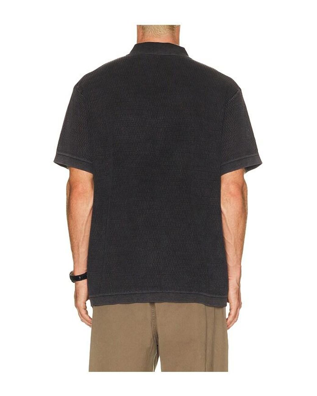 Malbon Black Brickwork Polo for men