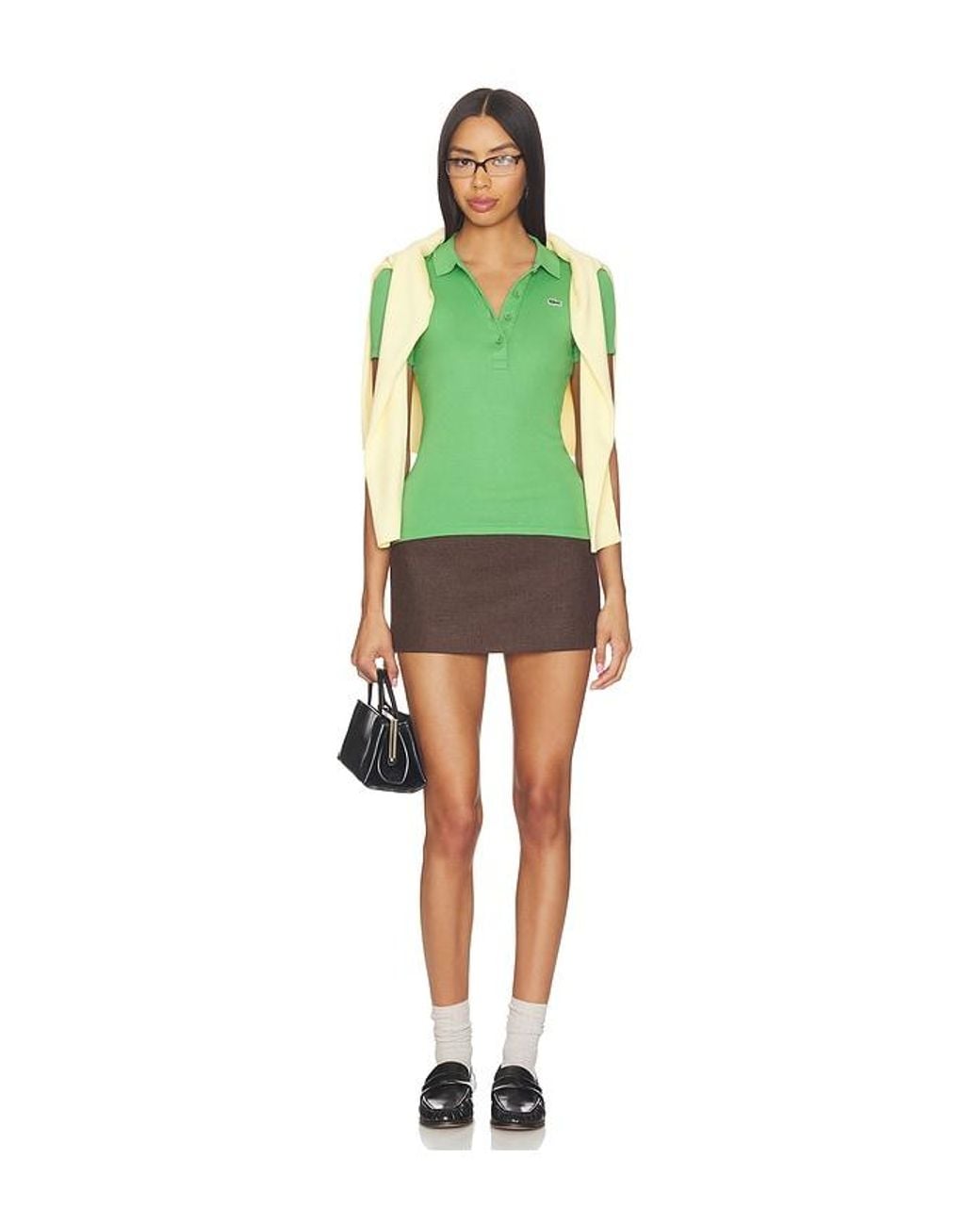 Lacoste Green Slim Fit Cotes Polo