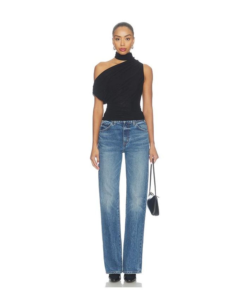 MAJORELLE Black Isolde Top