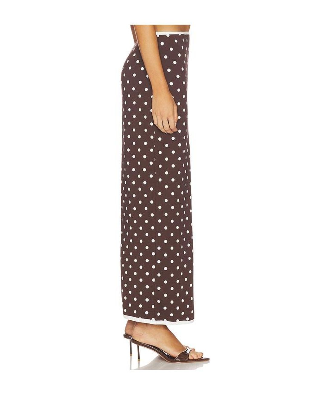 ROWEN ROSE Multicolor Polka Dots Long Skirt
