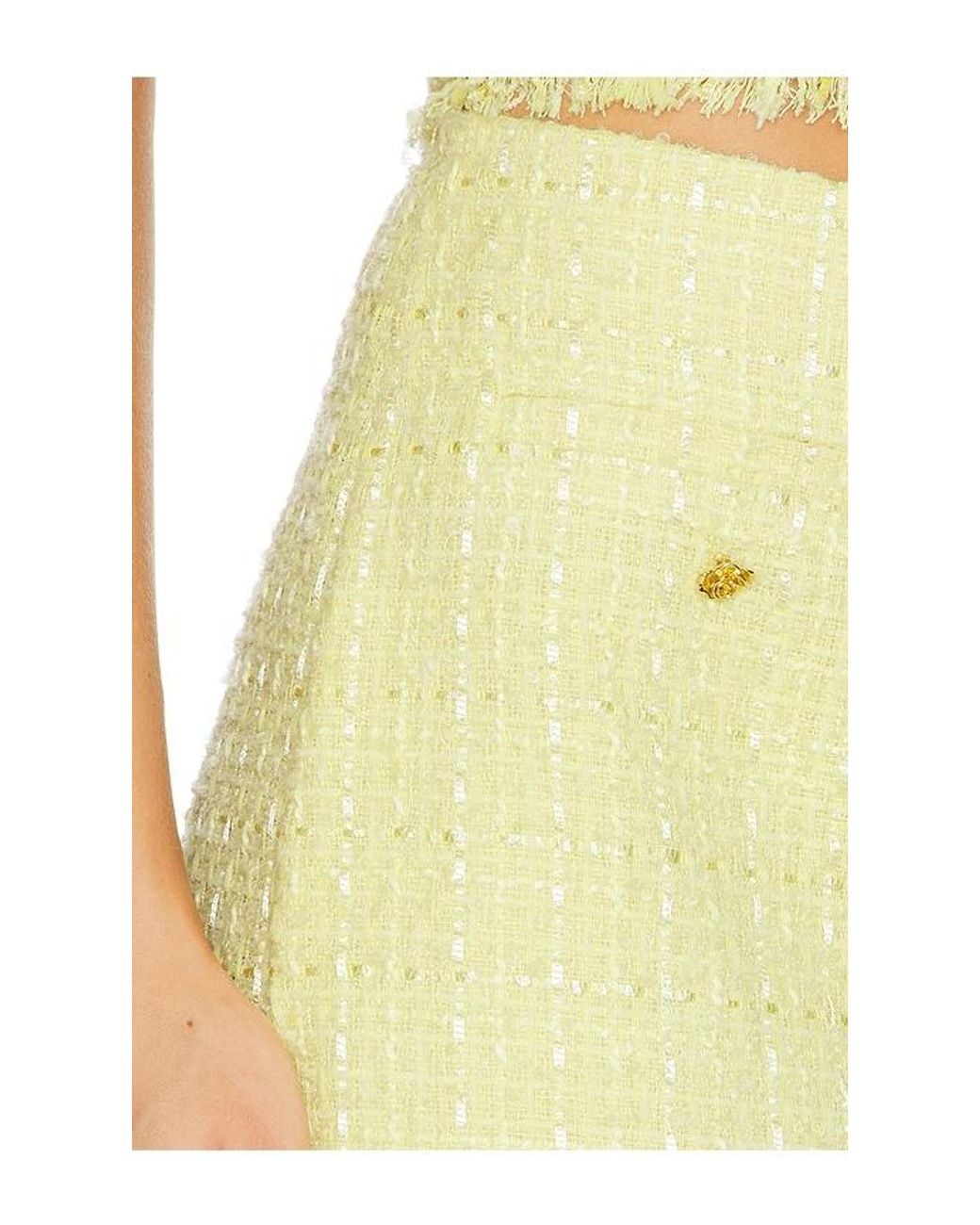 Alice + Olivia Yellow Mace Mni Skort