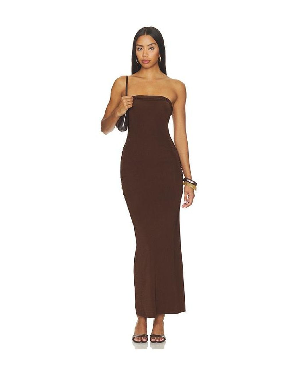 Lovers + Friends Brown Elyzabeth Strapless Dress