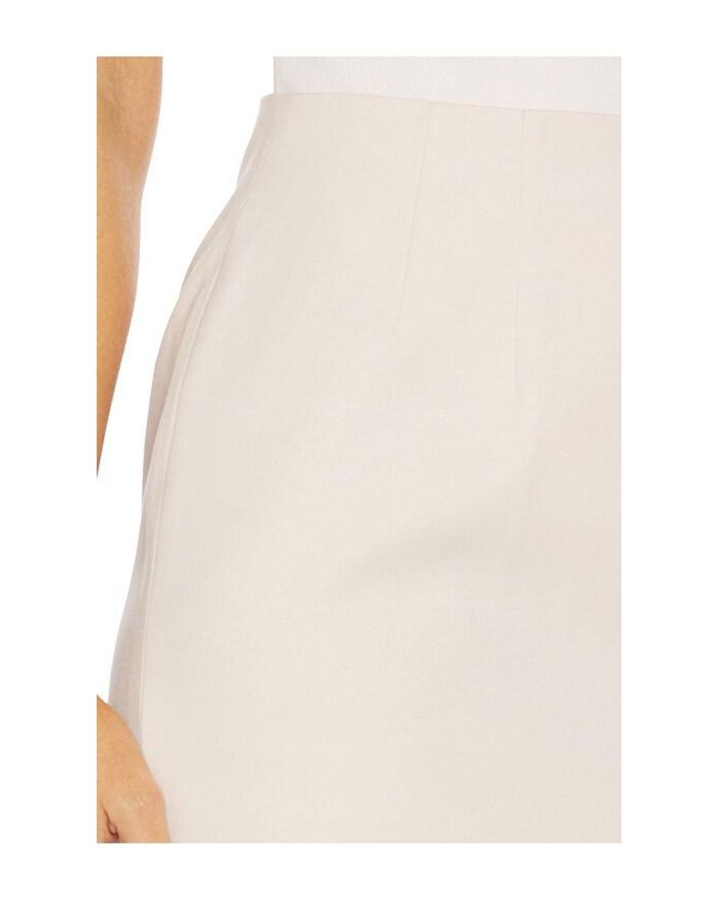 AEXAE White Wool Contoured Mini Skirt