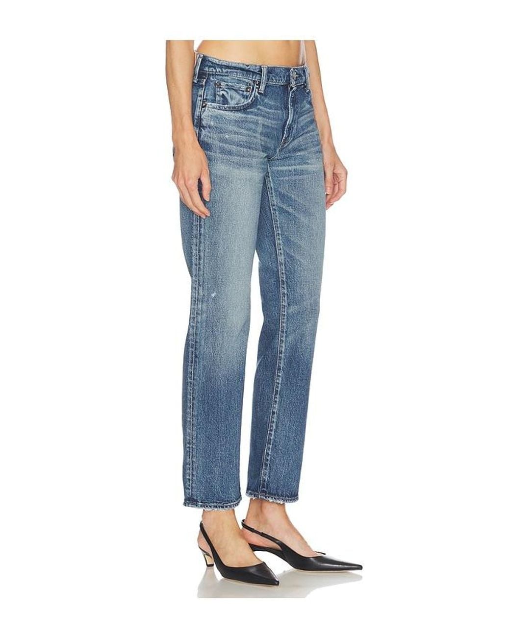 Moussy Blue Mallard Slim Straight Jeans