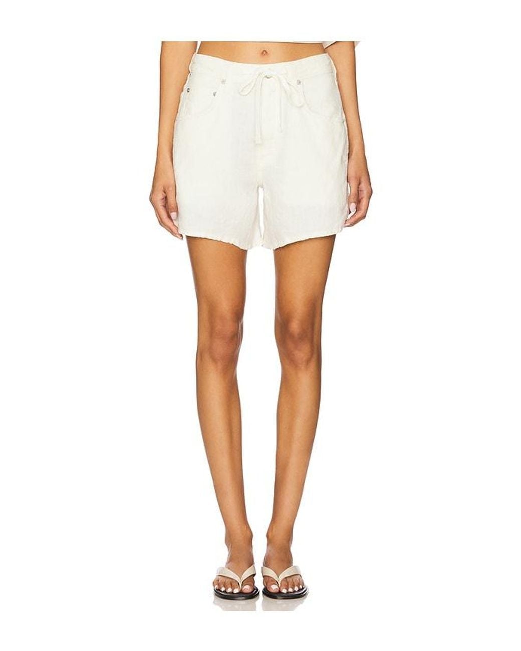 Citizens of Humanity White Brynn Drawstring Short