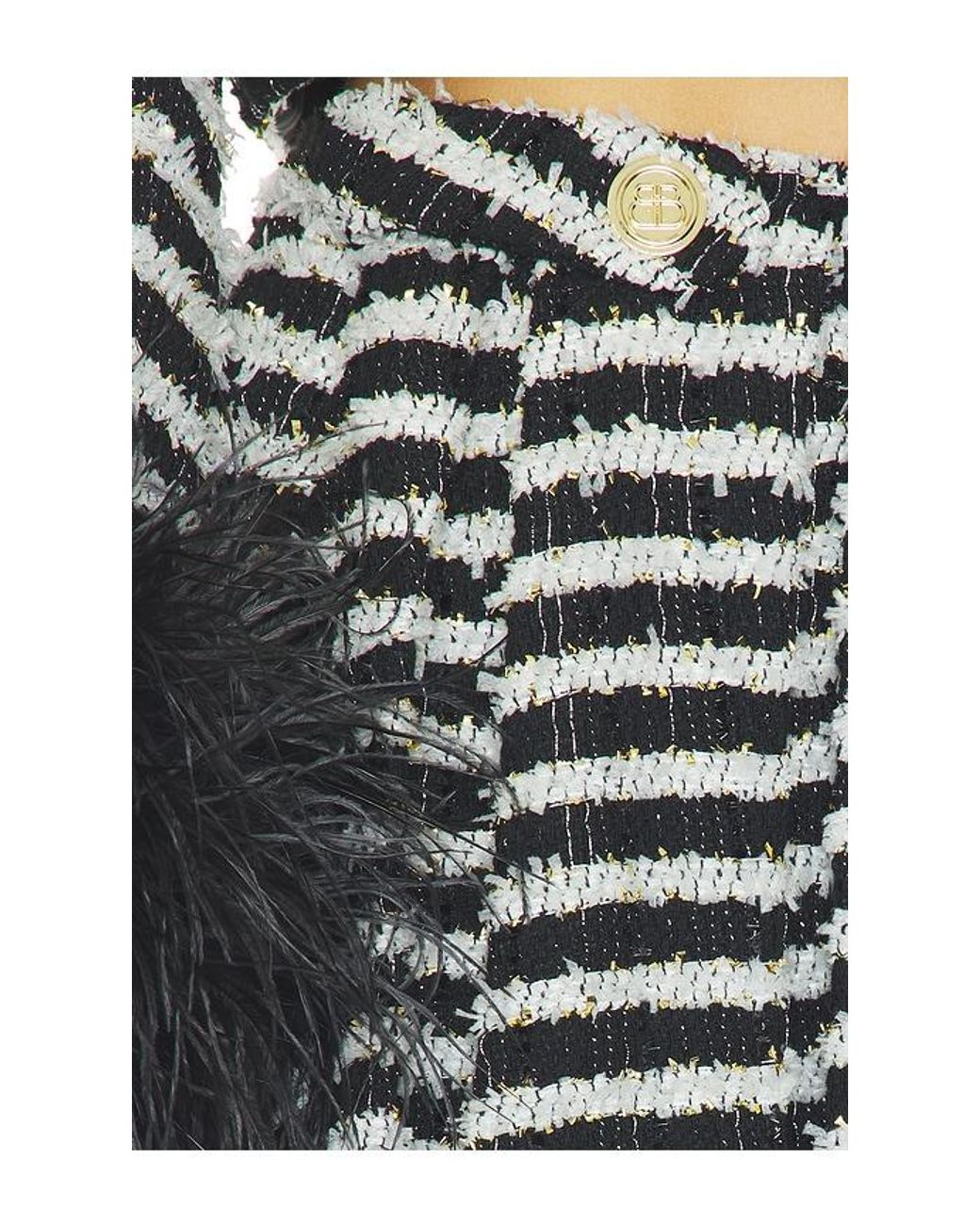 Bronx and Banco Black Tweed Pleated Mini Skirt