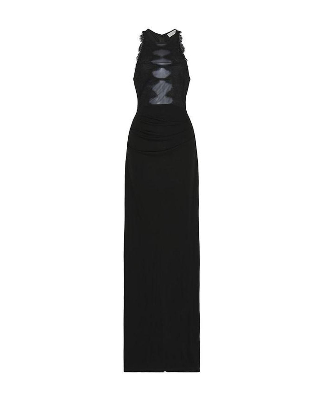 HAELO Black Wave Lace Evening Dress