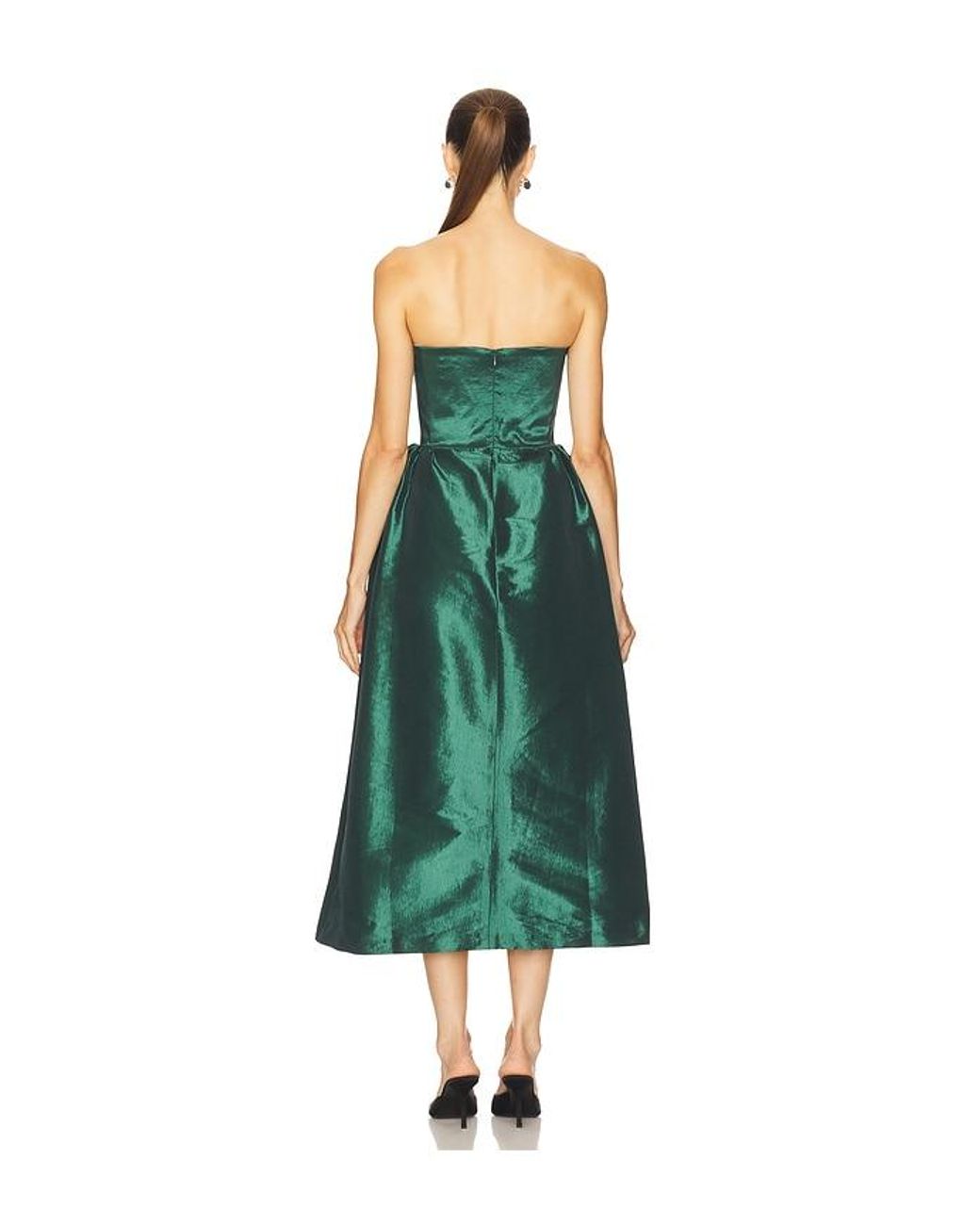 Kika Vargas Green Rose Dress