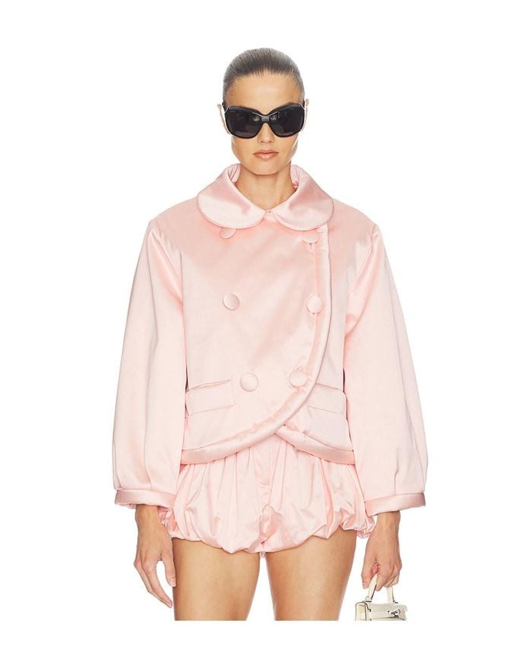 Helsa Pink Sateen Puff Jacket