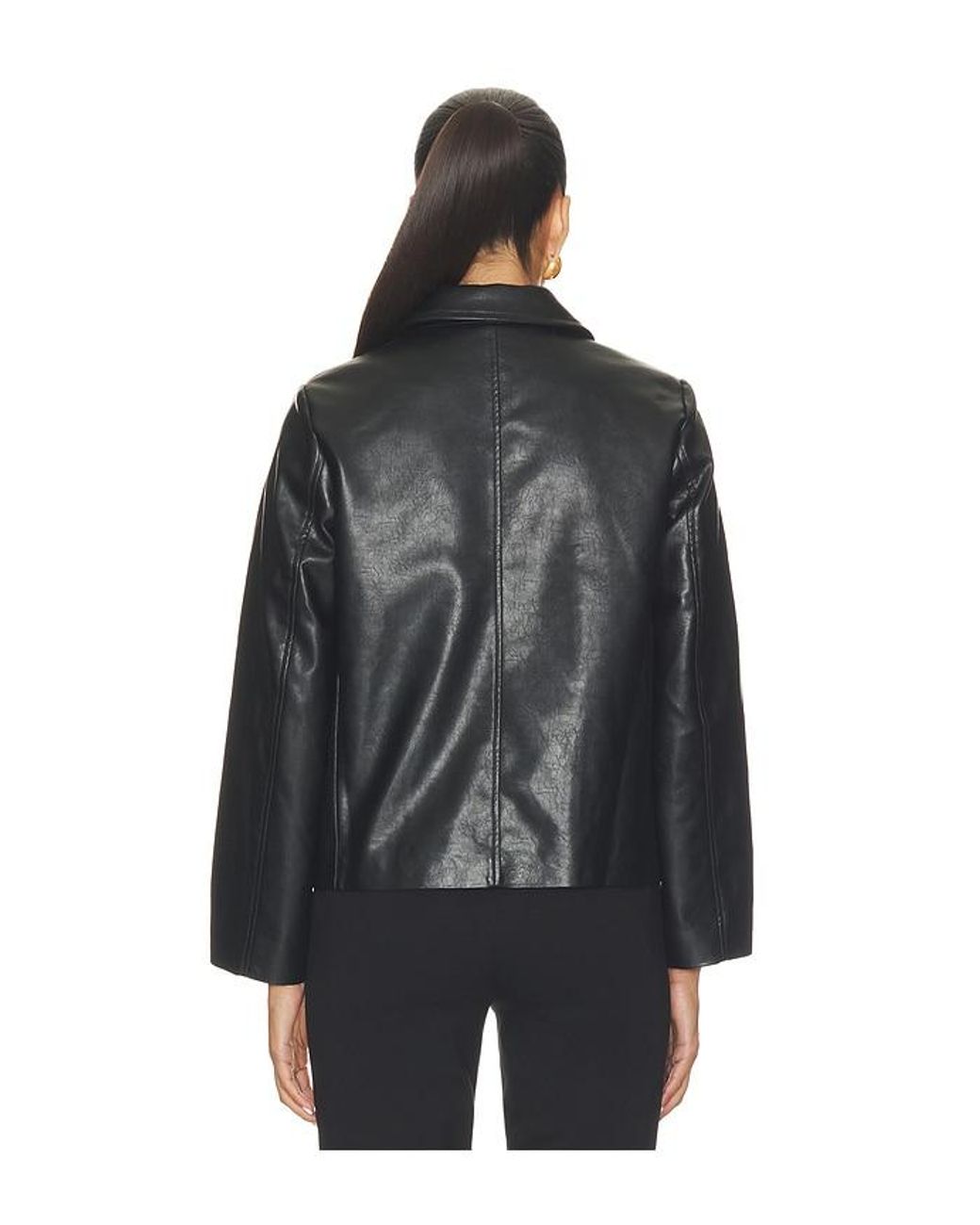 Rag & Bone Black Finley Faux Leather Coat