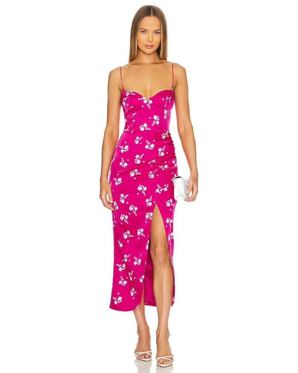 Bardot Pink Amika Midi Dress