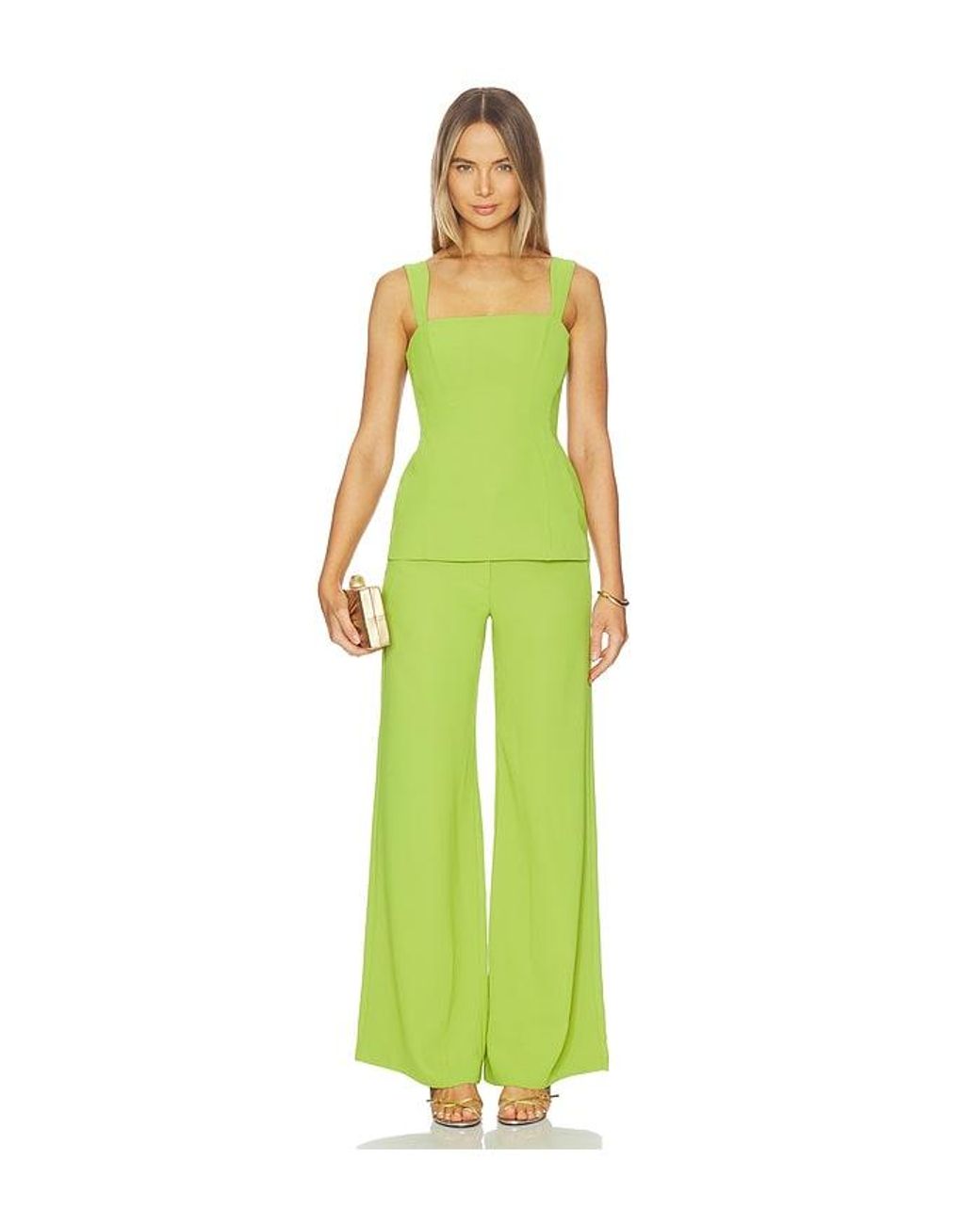 Amanda Uprichard Green Saddler Pants