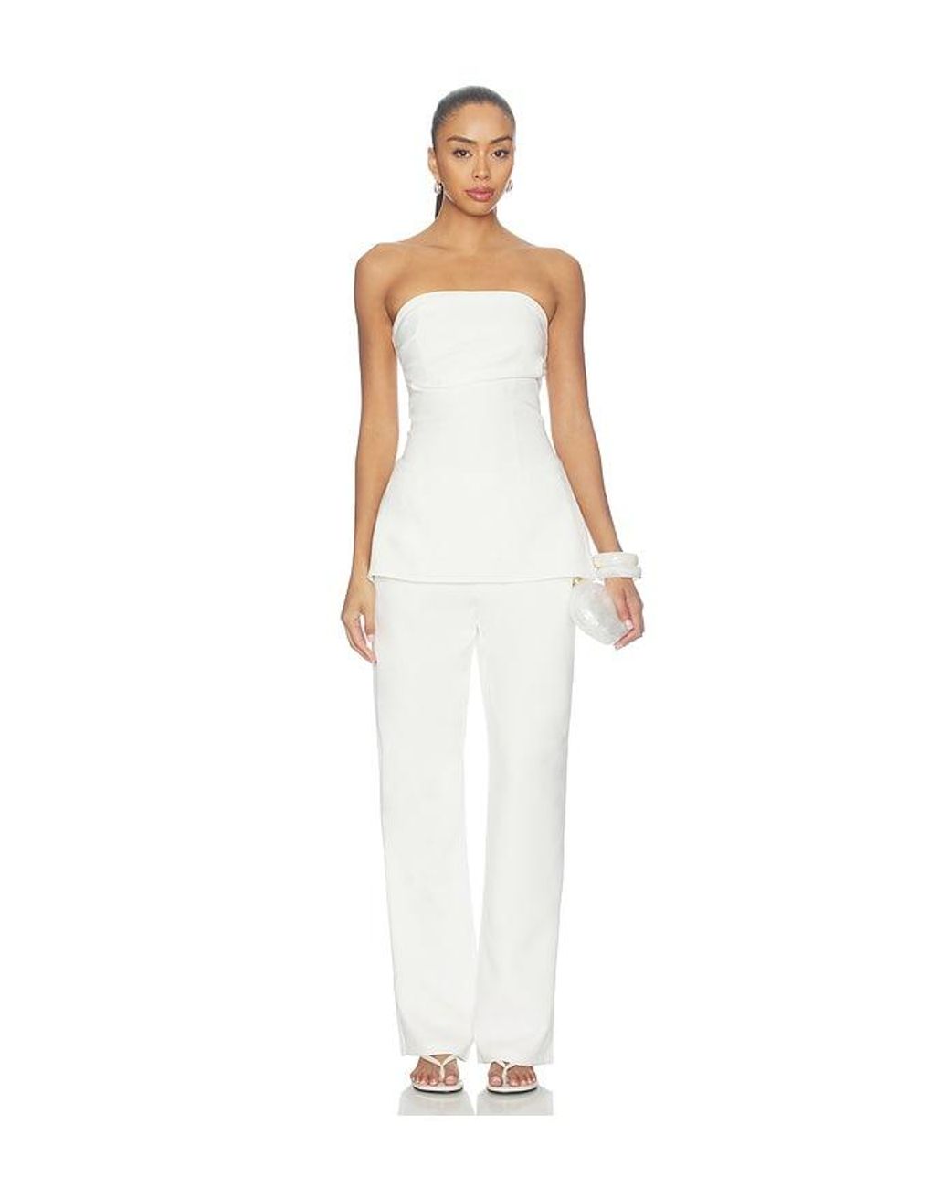 SNDY'S White Louis Longline Top