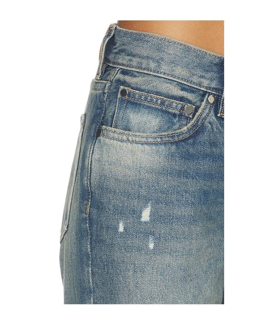 EB DENIM Blue Low Rise Straight Leg