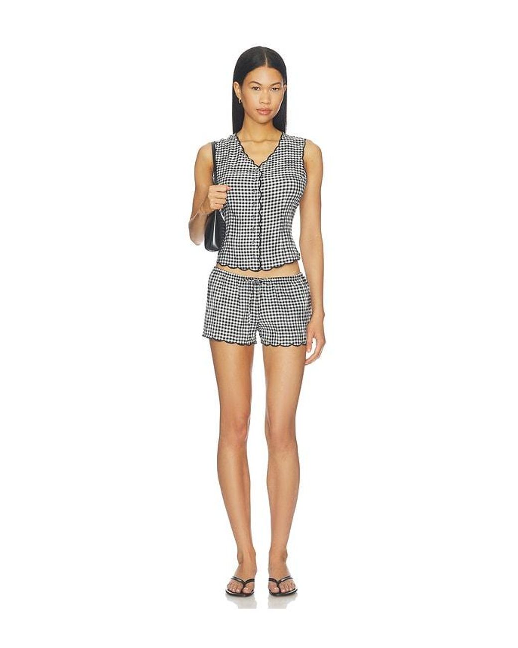 Montce Multicolor Scalloped Vest Top