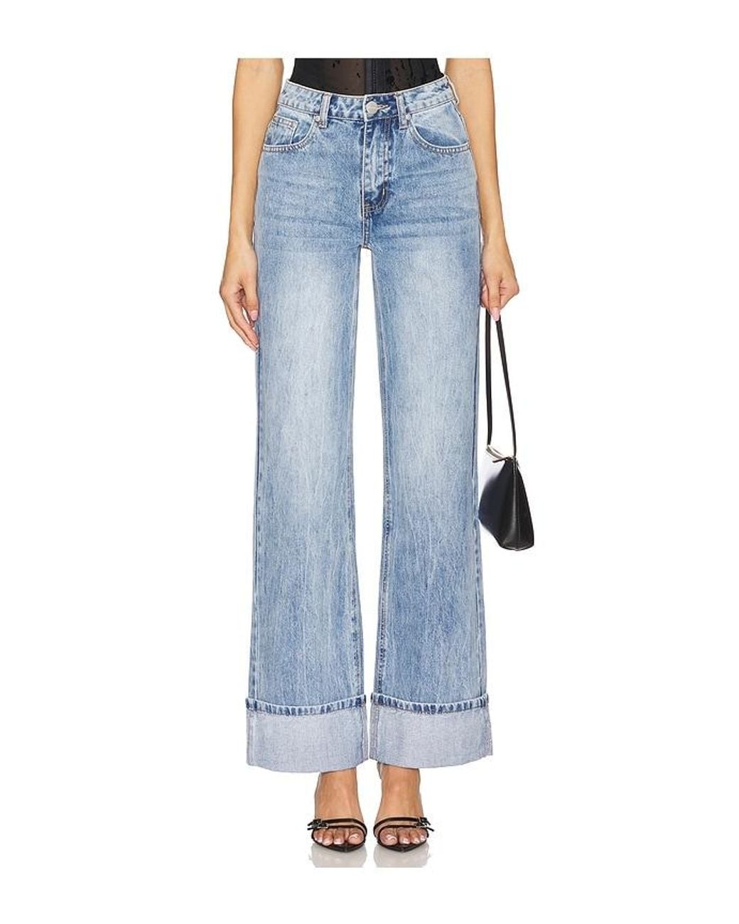 superdown Blue Lulu Cuffed Jeans