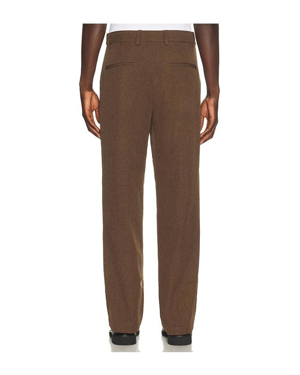 KROST Brown Elliot Tencel Trousers for men