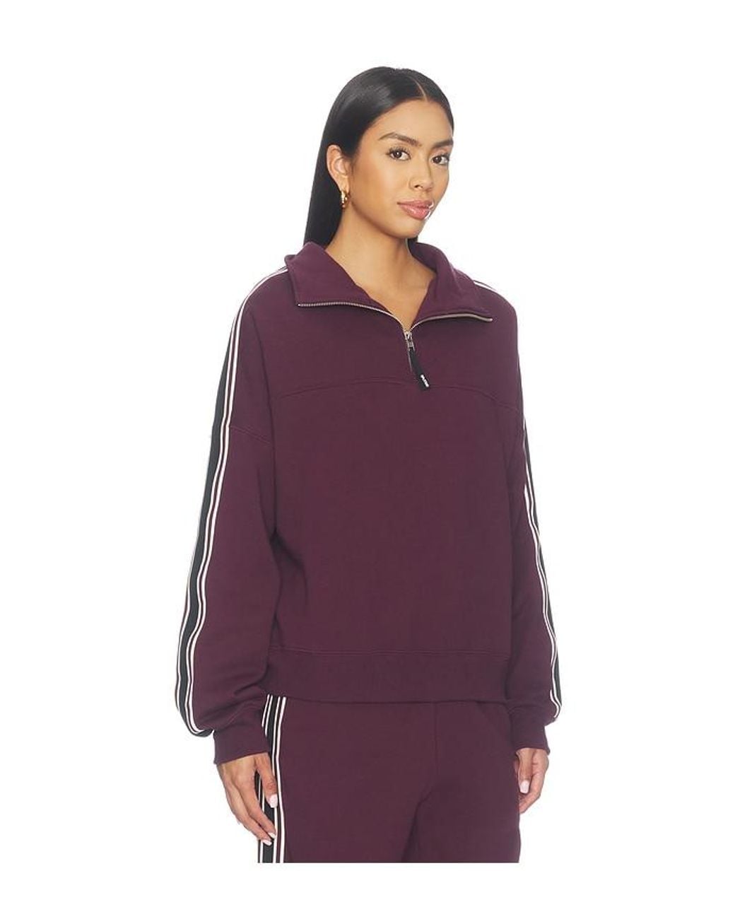 Splits59 Purple Goldie Oversized Half Zip Pullover