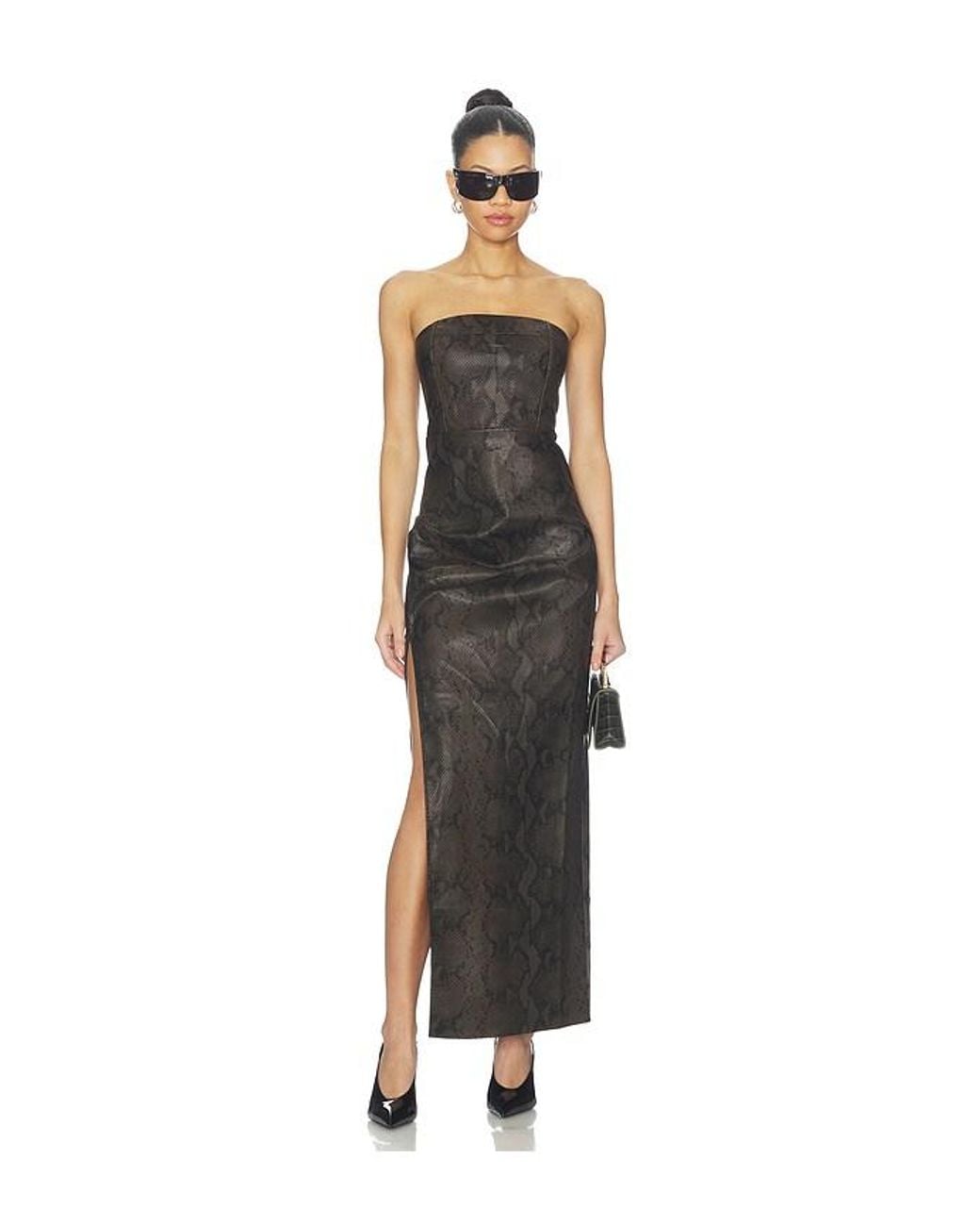 Line & Dot Bex Maxi Dress in Brown | Lyst