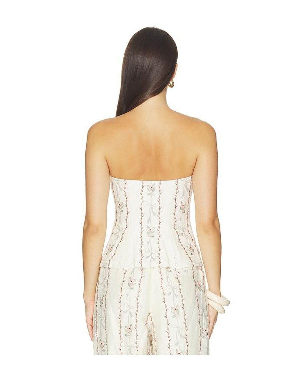 Agua Bendita White Abelia Navegante Cropped Top