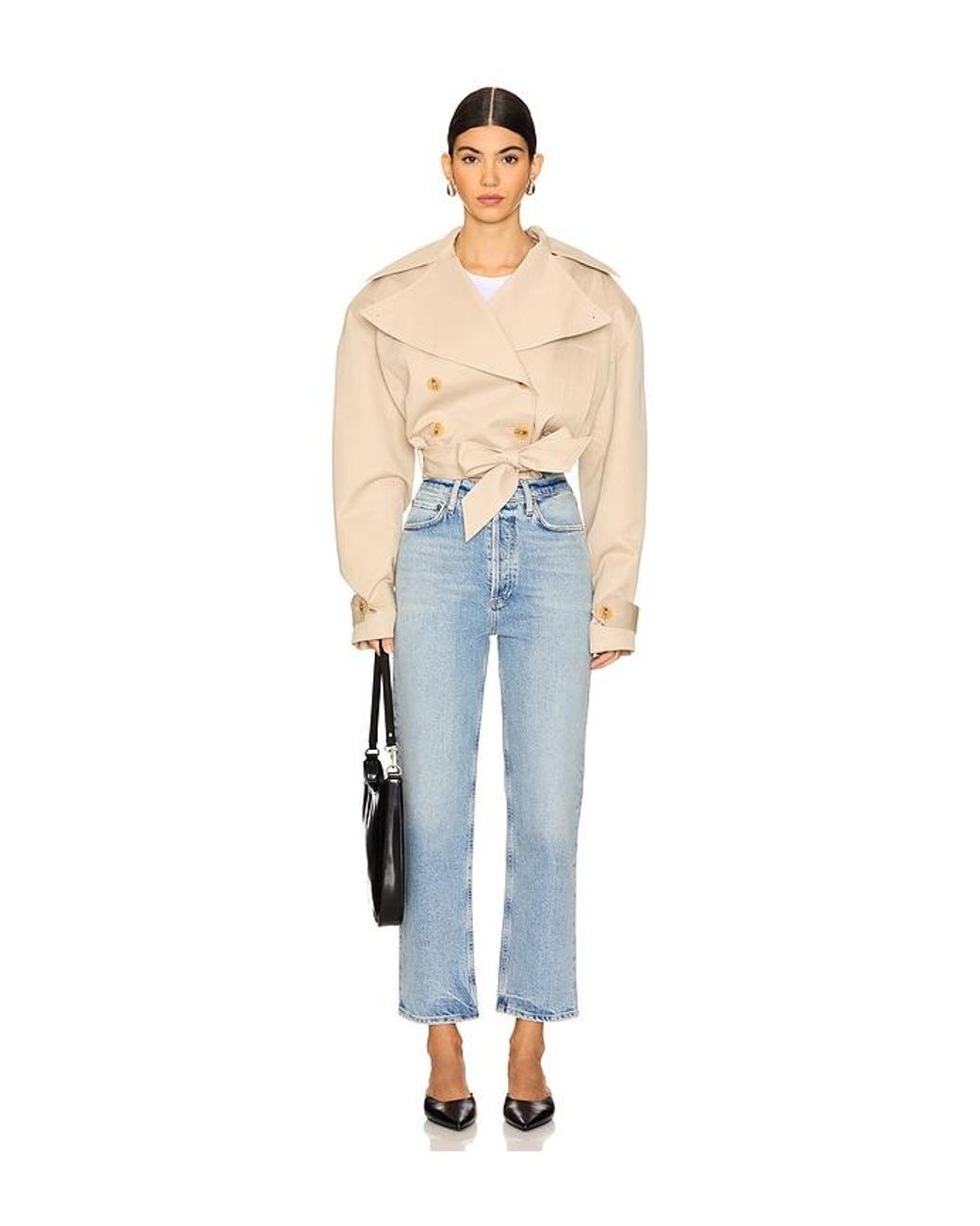 Agolde Blue 90's Pinch Waist Crop Jeans