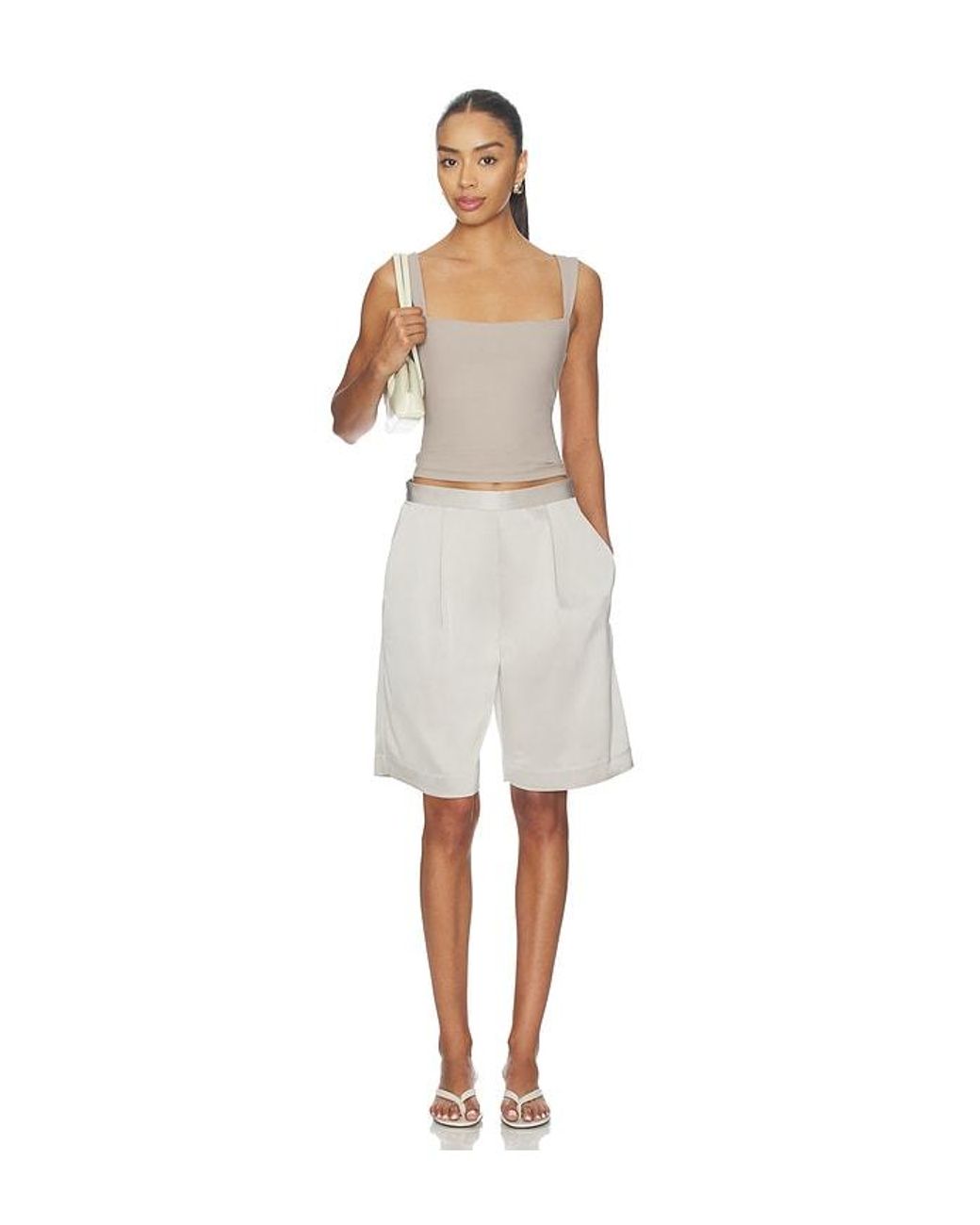 Susana Monaco White Satin Short