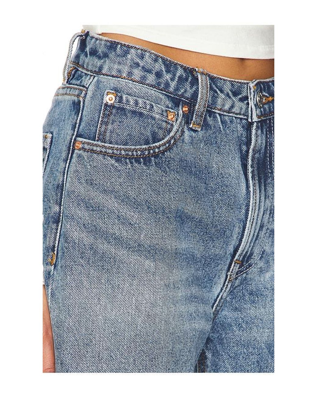 GRLFRND Blue Eva Relaxed 90's Jeans