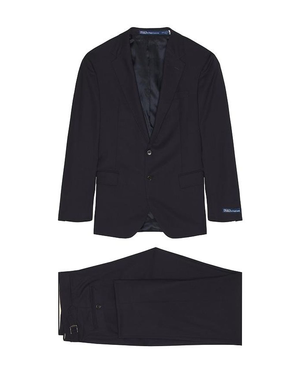Polo Ralph Lauren Black Solid Twill Suit for men