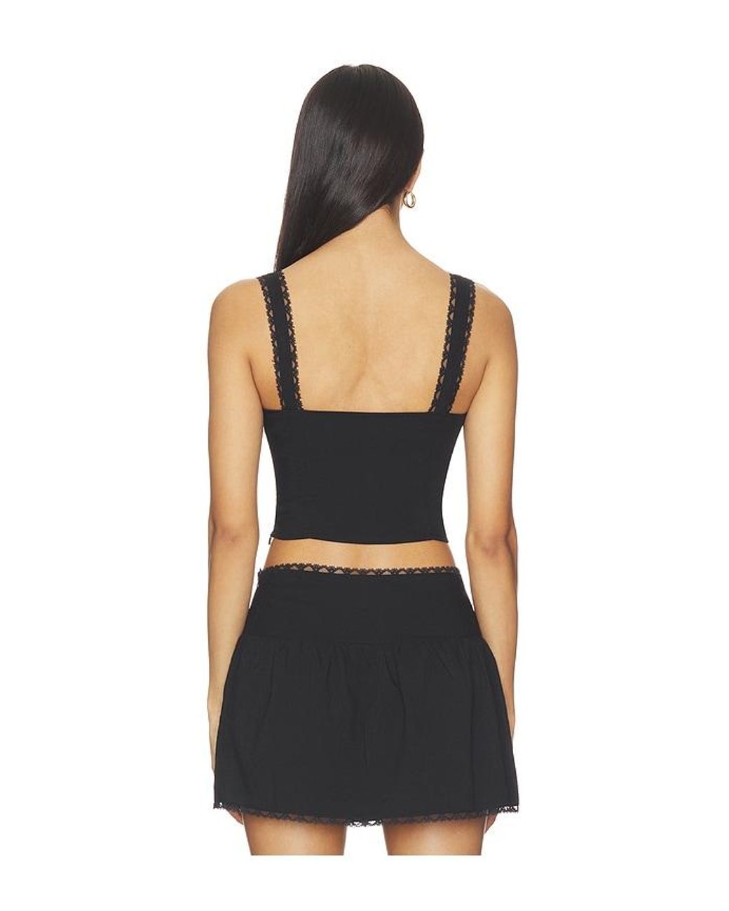 MORE TO COME Black Elaine Corset Top