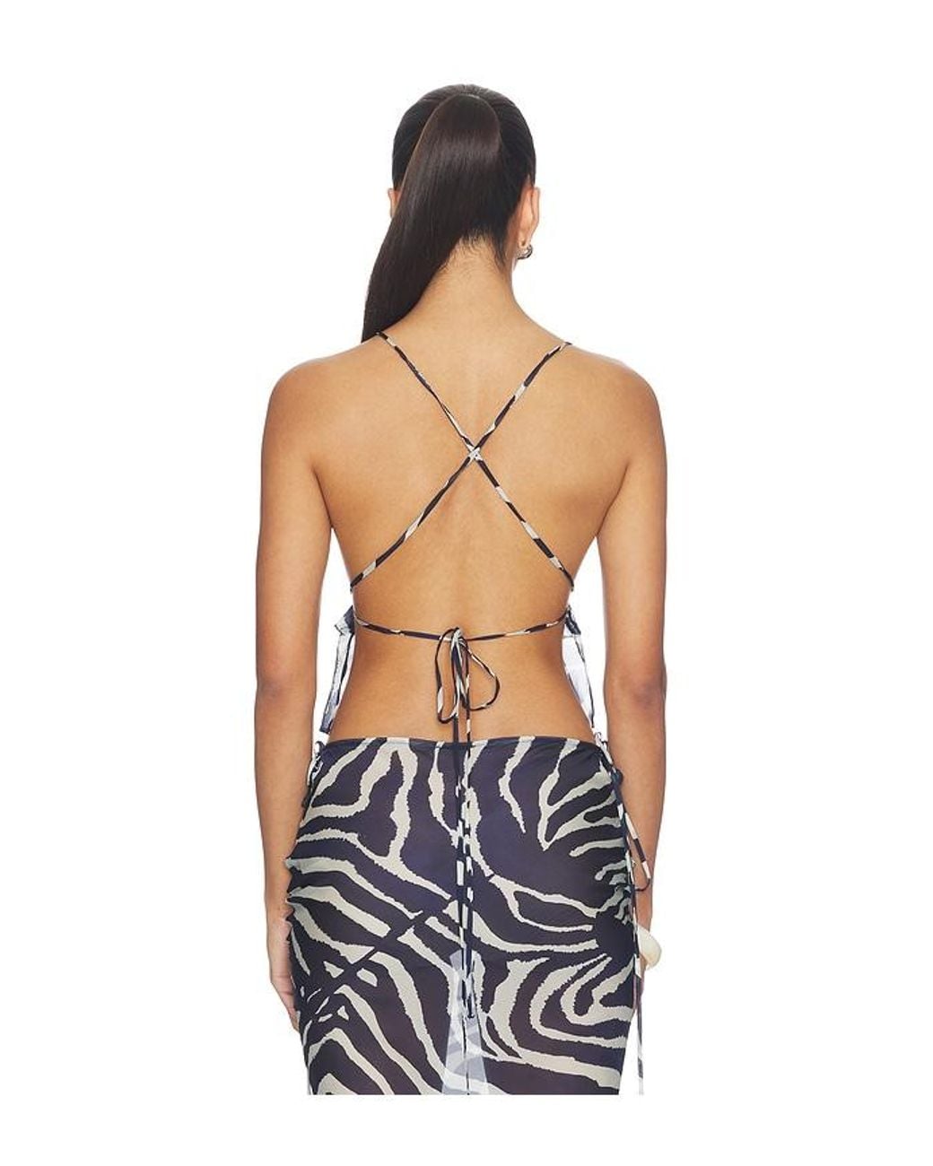 Reina Olga White Maronti Top