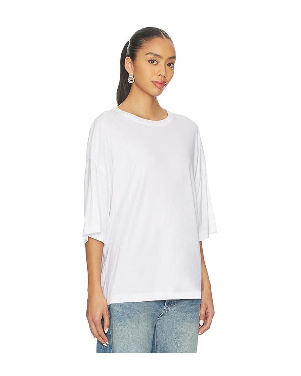 Free People White X We The Free Perfect Oversized Tee
