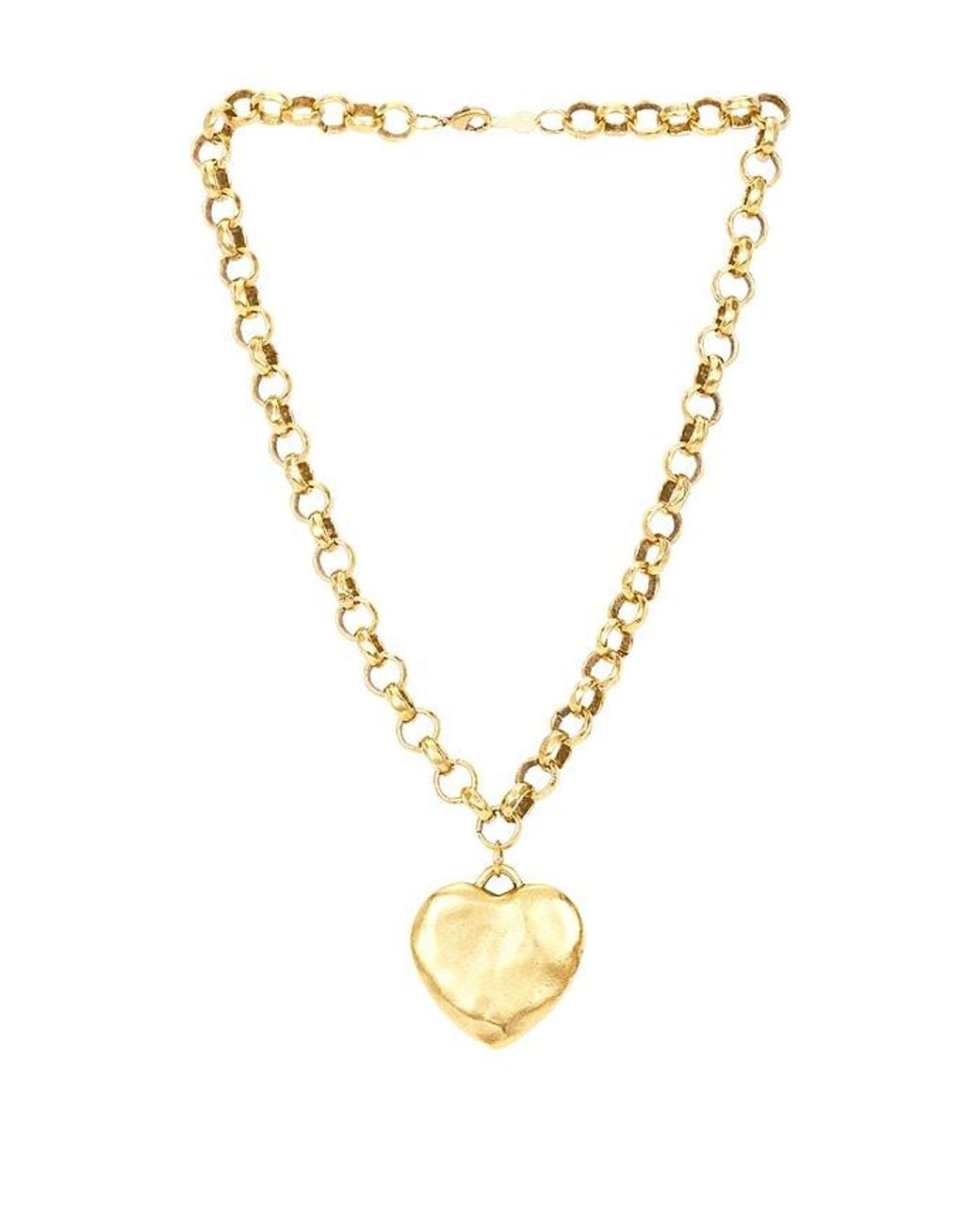 BRACHA Metallic Puffy Heart Necklace