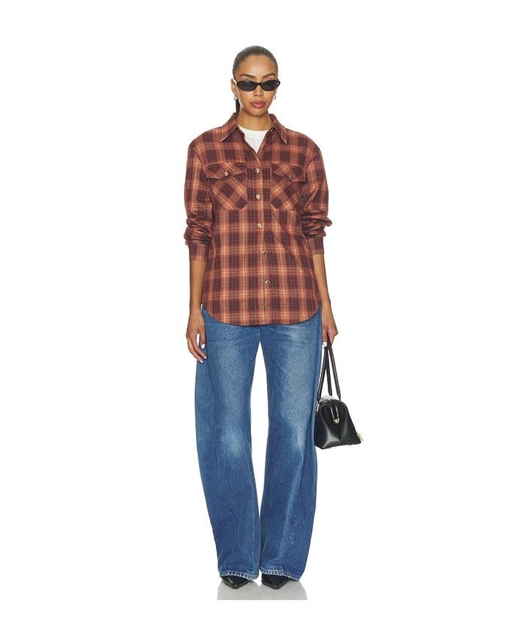 Elodie the Label Red Henrietta Plaid Shirt