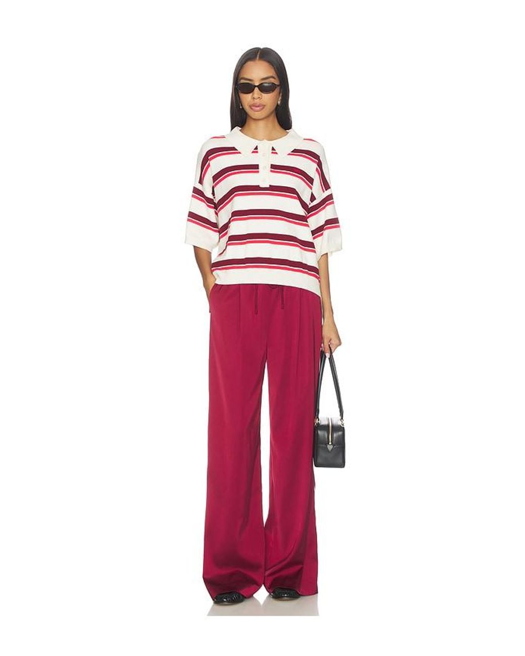 Gestuz Red Tracey High Waisted Pants