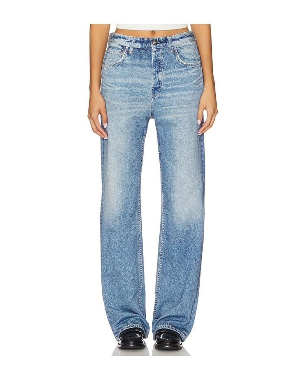Rag & Bone Blue Rb Miramar Terry Shea Straight Pant Jeans