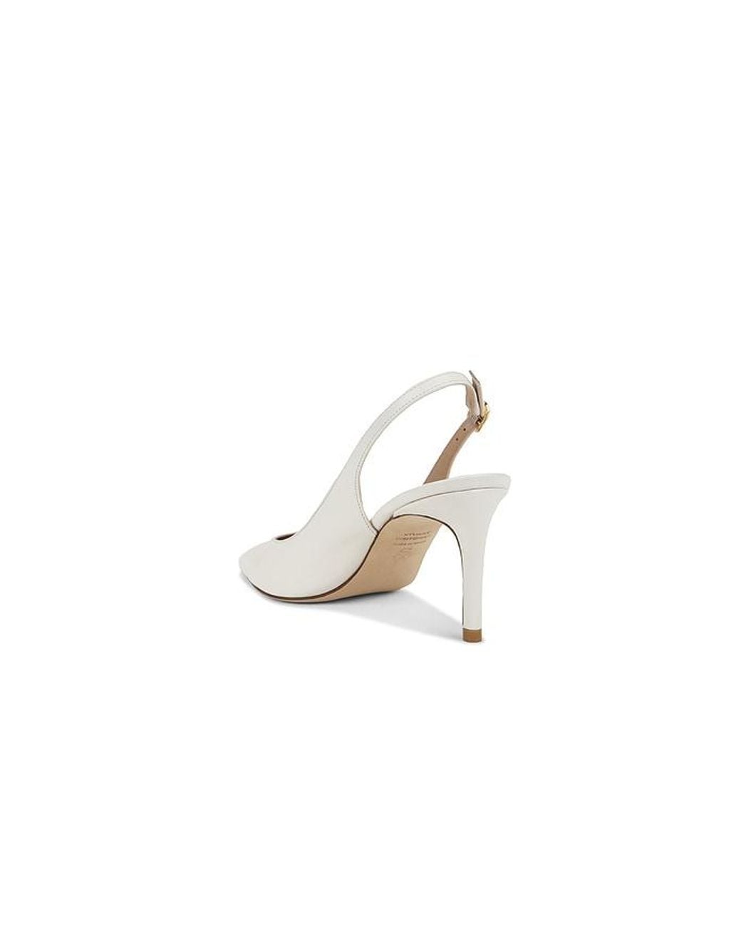 Stuart Weitzman White Stuart Power 75 Slingback