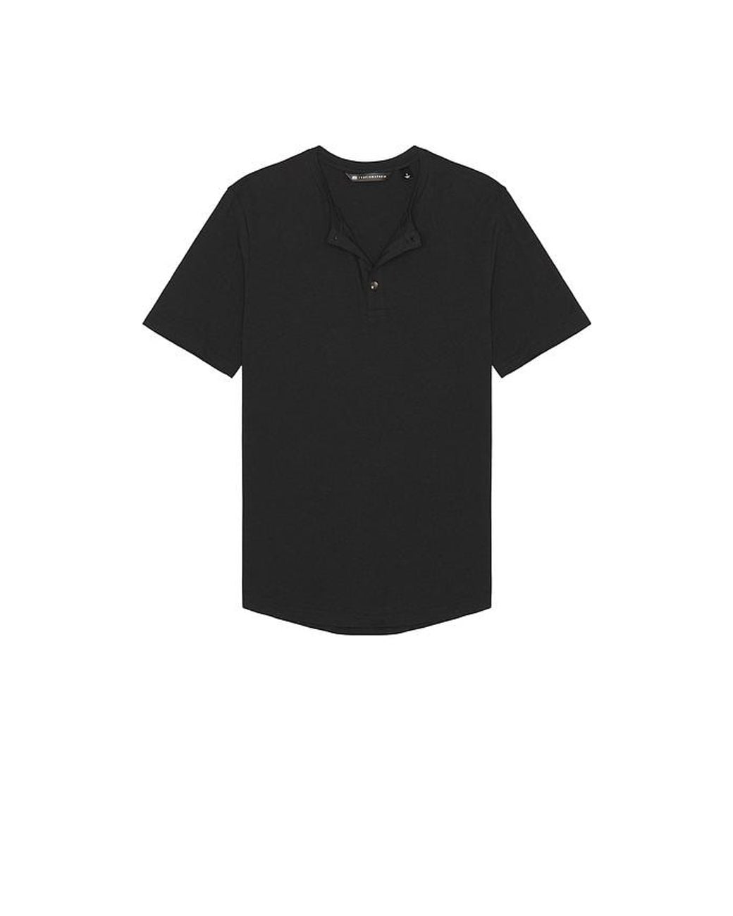 Travis Mathew Black Cloud Henley Tee for men
