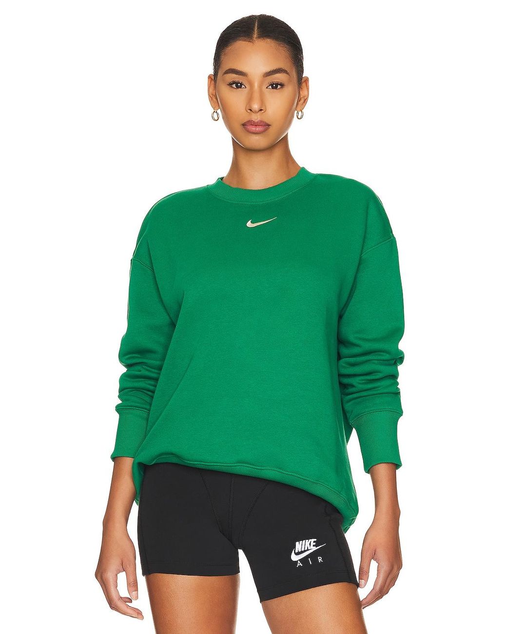 Nike Nsw Oversized Crewneck Sweatshirt in Green | Lyst