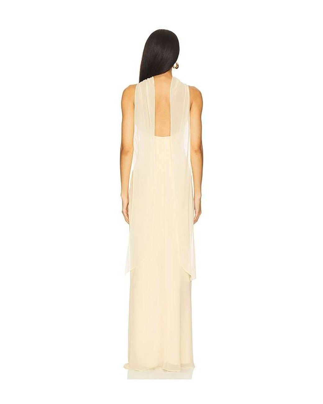 Amanda Uprichard Natural Ashton Maxi Dress