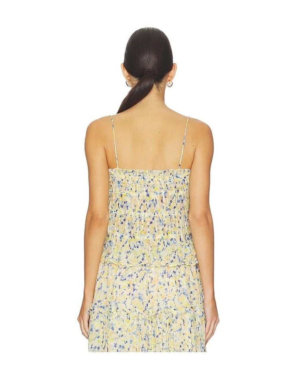 Ulla Johnson Natural Florian Silk Tank Top